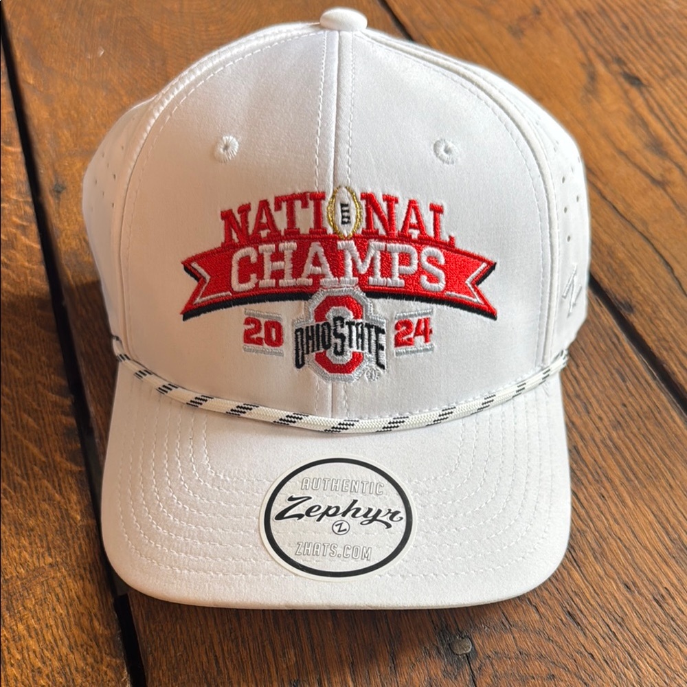 White National Champs Baseball Cap Ohio state
